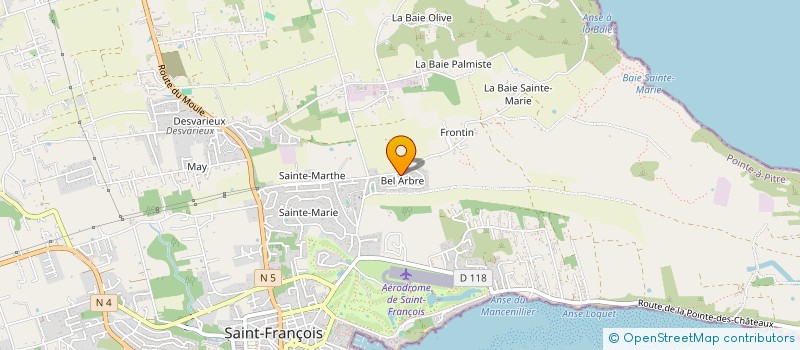 localisation de l'entreprise MADAME MARTINE FETIDA  SAINT-FRANCOIS