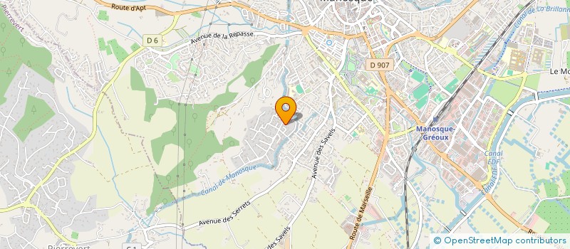 localisation de l'entreprise MADAME MARTINE FOREST à MANOSQUE