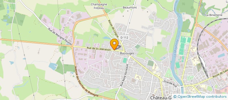 localisation de l'entreprise MADAME MARTINE FORET à CHATEAU-GONTIER-SUR-MAYENNE