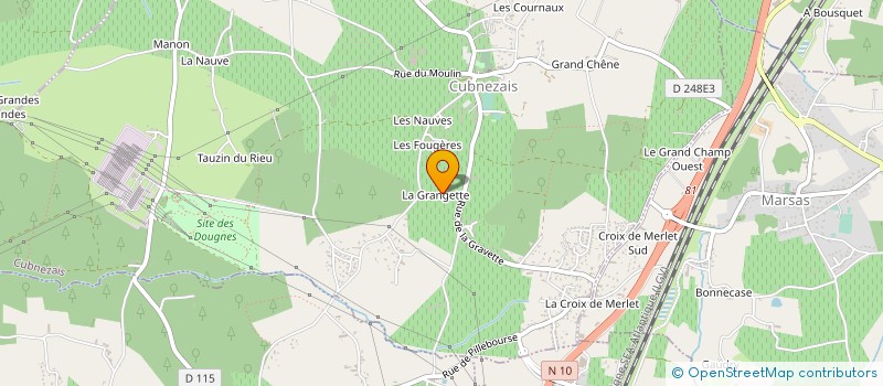 localisation de l'entreprise MADAME MARTINE GAGNIER  CUBNEZAIS