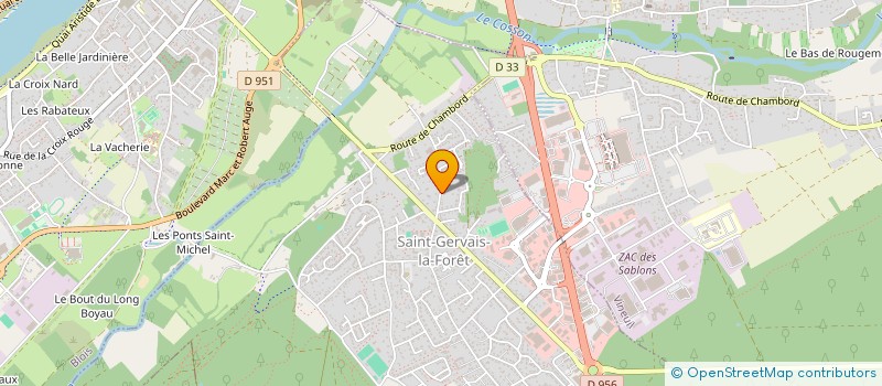 localisation de l'entreprise MADAME MARTINE GAUTHIER  SAINT-GERVAIS-LA-FORET