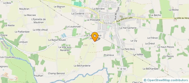 localisation de l'entreprise MADAME MARTINE GICQUEL à PEILLAC