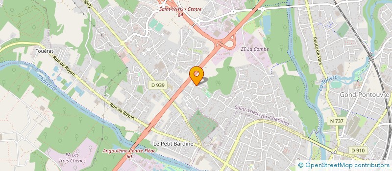 localisation de l'entreprise MADAME MARTINE GODART à SAINT-YRIEIX-SUR-CHARENTE