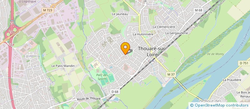 localisation de l'entreprise MADAME MARTINE GRISARD  THOUARE-SUR-LOIRE