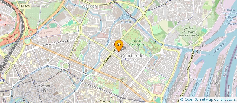 localisation de l'entreprise MADAME MARTINE GRUNENWALD à STRASBOURG