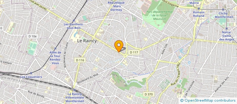 localisation de l'entreprise MADAME MARTINE GUENEL à LE RAINCY