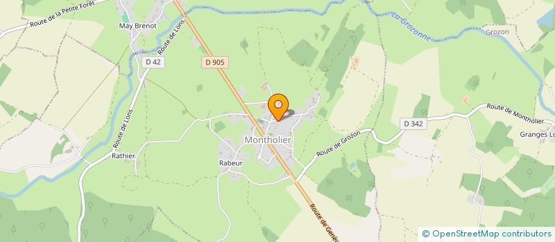 localisation de l'entreprise MADAME MARTINE GUERRIN  MONTHOLIER