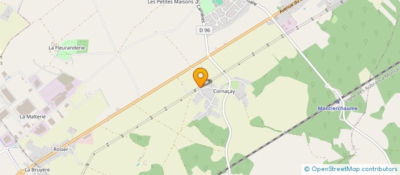 localisation de l'entreprise MADAME MARTINE GUILLAUMIN à MONTIERCHAUME