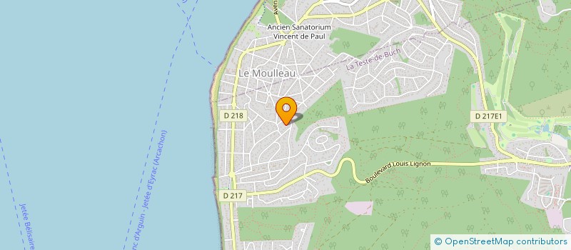 localisation de l'entreprise MADAME MARTINE GUILLERMIN à LA TESTE-DE-BUCH