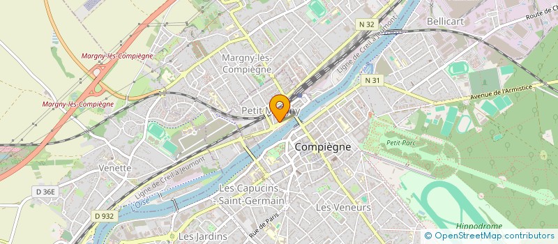 localisation de l'entreprise MADAME MARTINE HOARAU  COMPIEGNE