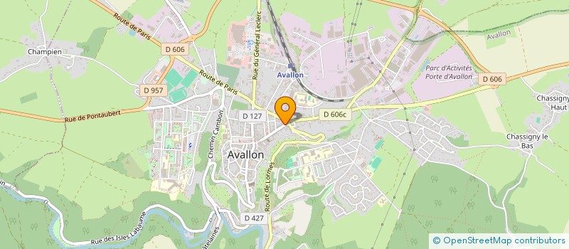 localisation de l'entreprise MADAME MARTINE HOUDOT à AVALLON