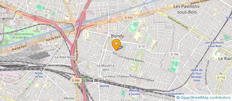 localisation de l'entreprise MADAME MARTINE HYGOUNENC  BONDY