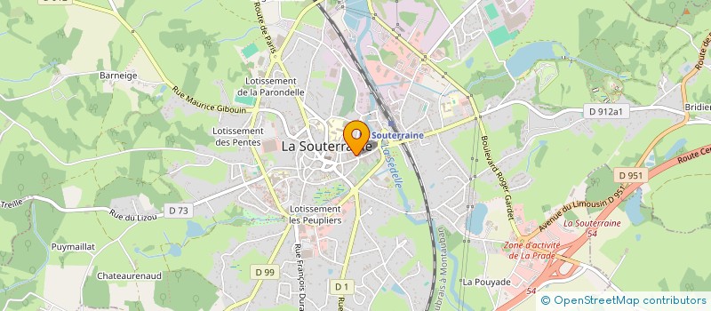 localisation de l'entreprise MADAME MARTINE KONE  LA SOUTERRAINE