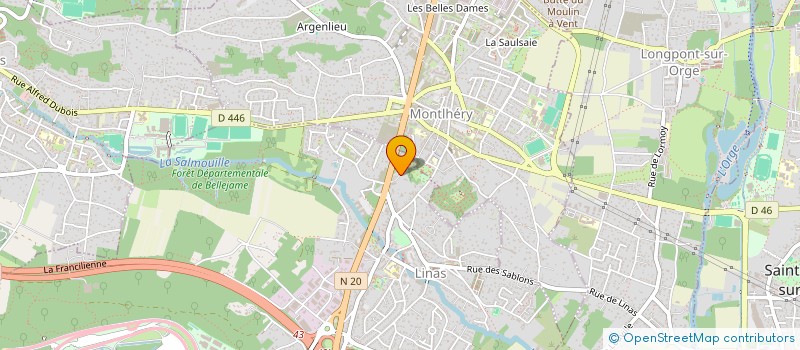 localisation de l'entreprise MADAME MARTINE LAGAB  LINAS