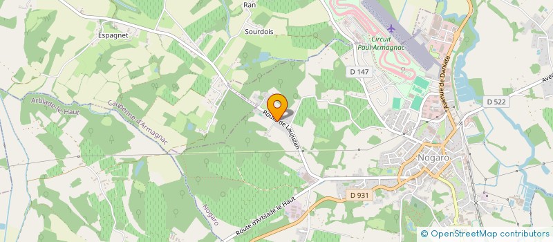 localisation de l'entreprise MADAME MARTINE LAMARQUE  CAUPENNE-D'ARMAGNAC