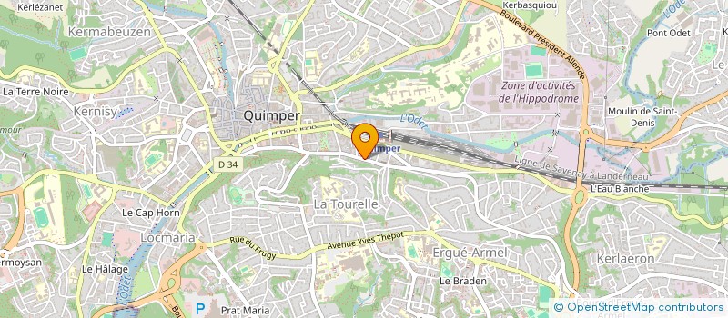 localisation de l'entreprise MADAME MARTINE LE MITH à QUIMPER