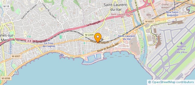 localisation de l'entreprise MADAME MARTINE LECLERC à SAINT-LAURENT-DU-VAR