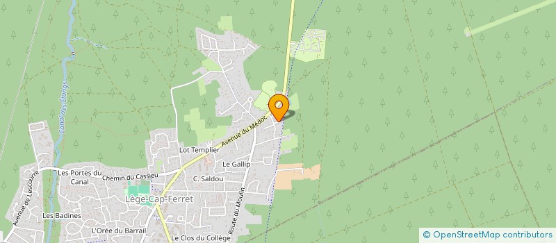 localisation de l'entreprise MADAME MARTINE LEFEBVRE  LEGE-CAP-FERRET