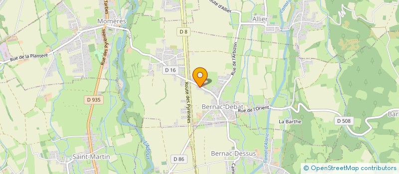 localisation de l'entreprise MADAME MARTINE LEFIEVRE  BERNAC-DEBAT