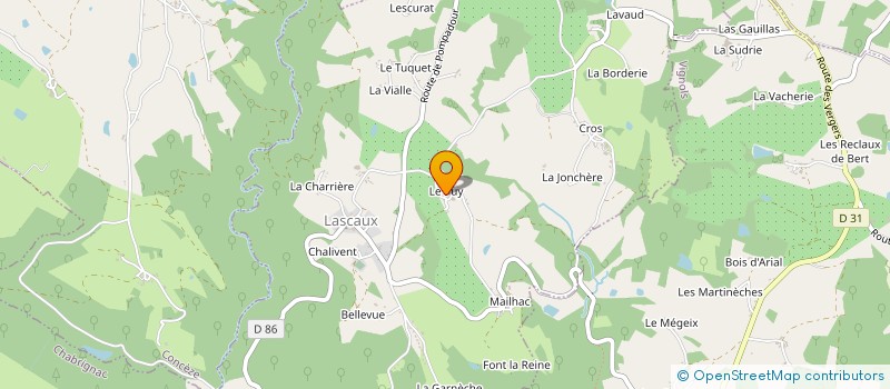 localisation de l'entreprise MADAME MARTINE LESPINAS à LASCAUX