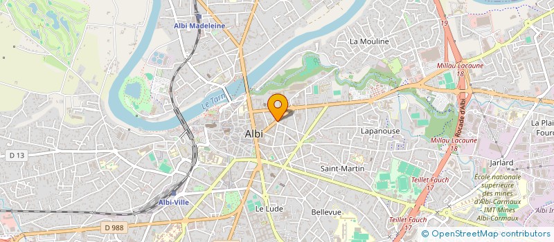 localisation de l'entreprise MADAME MARTINE MARAGUAT à ALBI