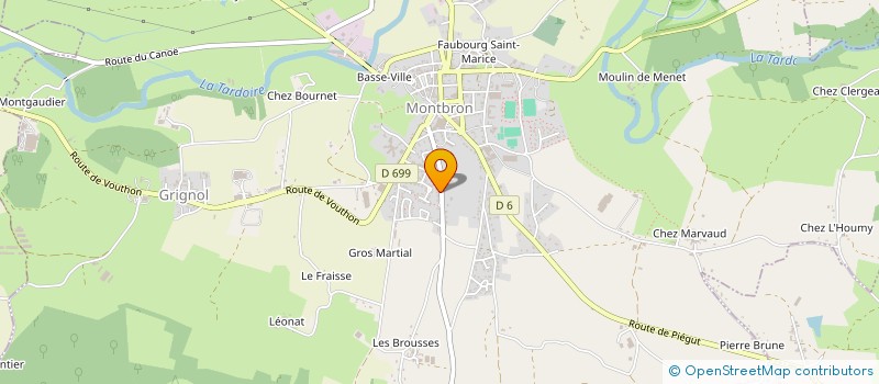 localisation de l'entreprise MADAME MARTINE MARCHAND  MONTBRON