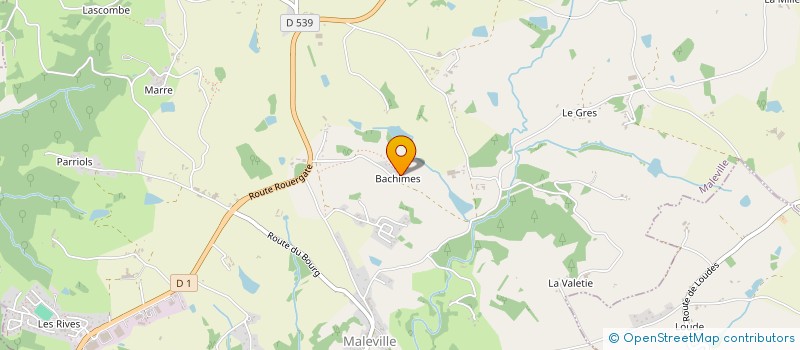 localisation de l'entreprise MADAME MARTINE MARCILLAC  MALEVILLE