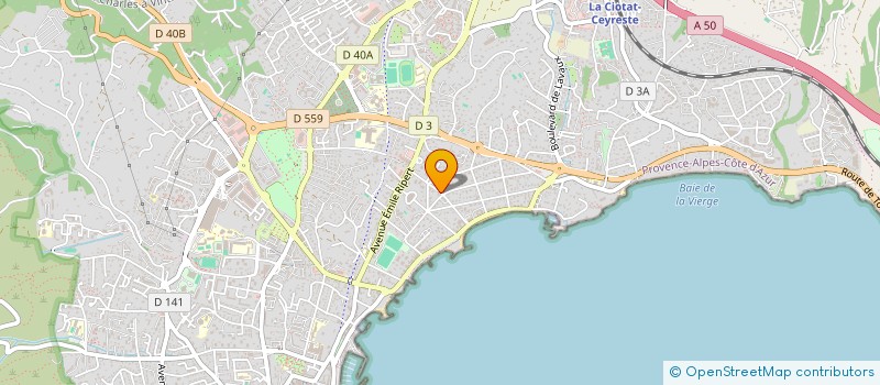 localisation de l'entreprise MADAME MARTINE MARIN à LA CIOTAT