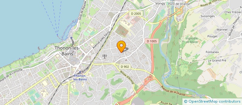 localisation de l'entreprise MADAME MARTINE MATER à THONON-LES-BAINS
