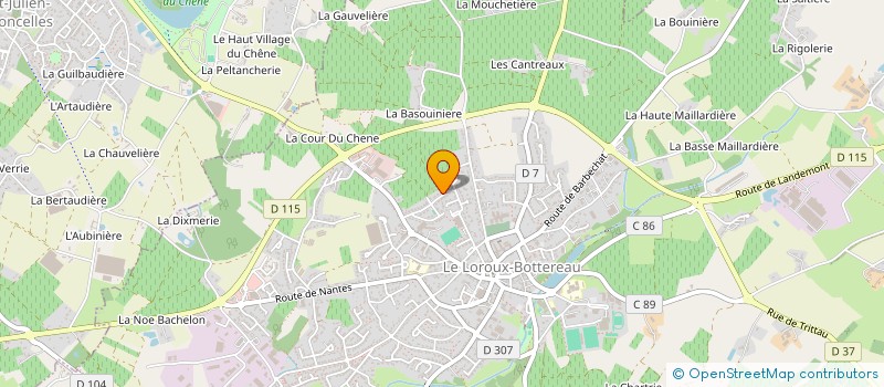 localisation de l'entreprise MADAME MARTINE MAXANT à LE LOROUX-BOTTEREAU