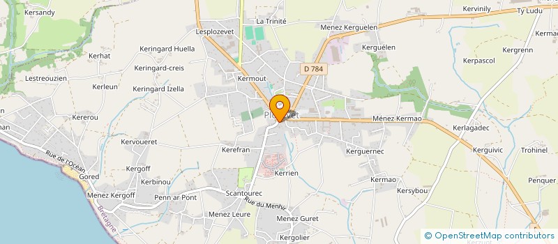 localisation de l'entreprise MADAME MARTINE MENEZ  PLOZEVET