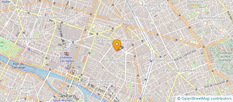 localisation de l'entreprise MADAME MARTINE MERCIE à PARIS