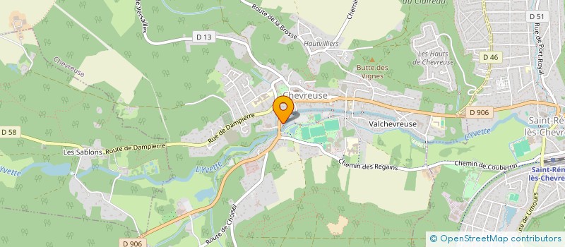 localisation de l'entreprise MADAME MARTINE MESNIL  CHEVREUSE