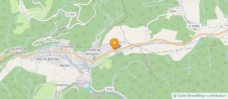 localisation de l'entreprise MADAME MARTINE MESONERO  LABASTIDE-ROUAIROUX