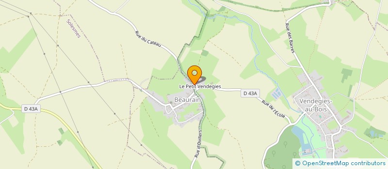 localisation de l'entreprise MADAME MARTINE MIRAMOND à VENDEGIES-AU-BOIS