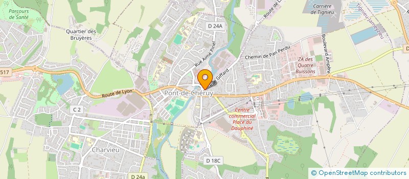 localisation de l'entreprise MADAME MARTINE MOLLIERE  PONT-DE-CHERUY