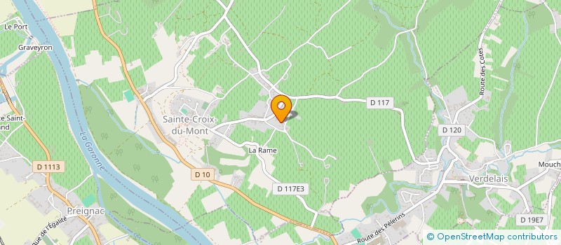 localisation de l'entreprise MADAME MARTINE MOREL  SAINTE-CROIX-DU-MONT