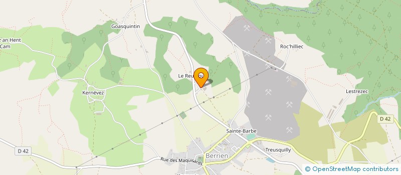 localisation de l'entreprise MADAME MARTINE MORVAN à BERRIEN