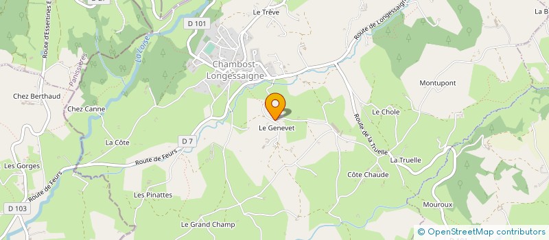 localisation de l'entreprise MADAME MARTINE MURIGNEUX  CHAMBOST-LONGESSAIGNE