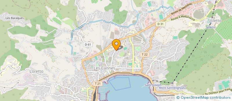 localisation de l'entreprise MADAME MARTINE NOVARA-CARUSO  AJACCIO