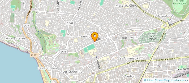 localisation de l'entreprise MADAME MARTINE ORTELLI  LE HAVRE