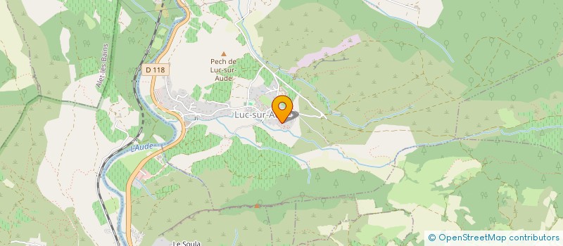 localisation de l'entreprise MADAME MARTINE OURGAUD  LUC-SUR-AUDE