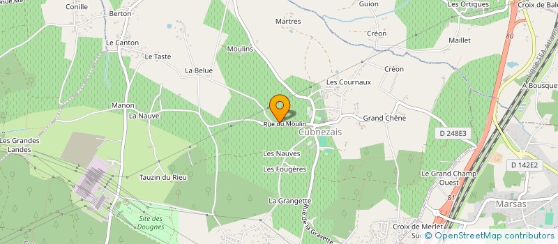 localisation de l'entreprise MADAME MARTINE PAILLET  CUBNEZAIS