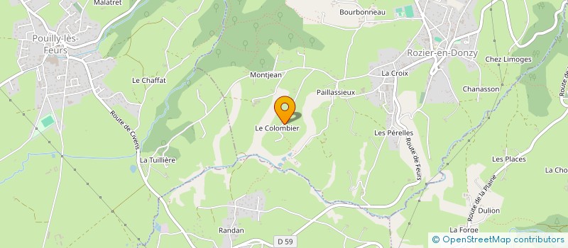 localisation de l'entreprise MADAME MARTINE PALAIS  ROZIER-EN-DONZY