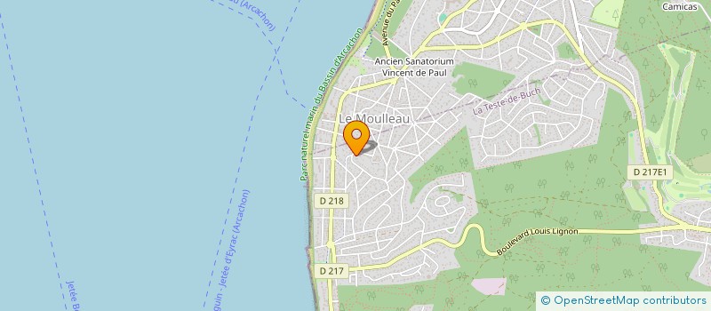 localisation de l'entreprise MADAME MARTINE PAPONNEAU à LA TESTE-DE-BUCH