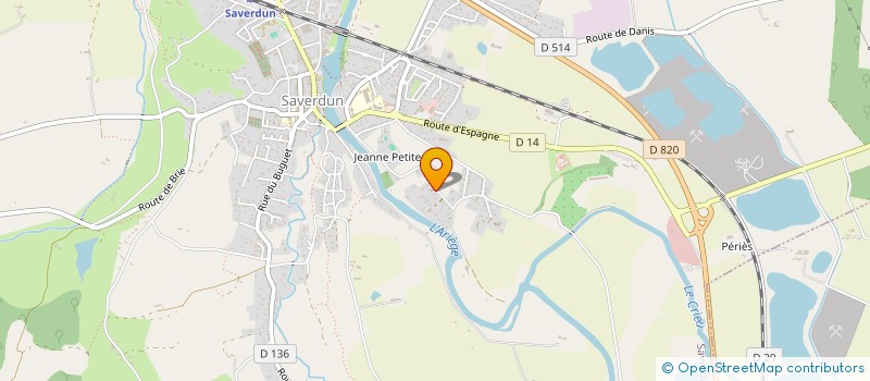 localisation de l'entreprise MADAME MARTINE PASTORET à SAVERDUN