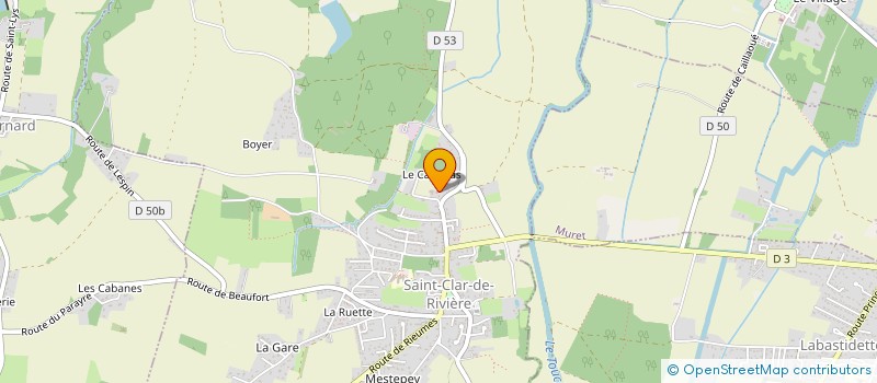 localisation de l'entreprise MADAME MARTINE PEGOT  SAINT-CLAR-DE-RIVIERE