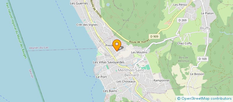 localisation de l'entreprise MADAME MARTINE PERRIN-TOUZET à MENTHON-SAINT-BERNARD