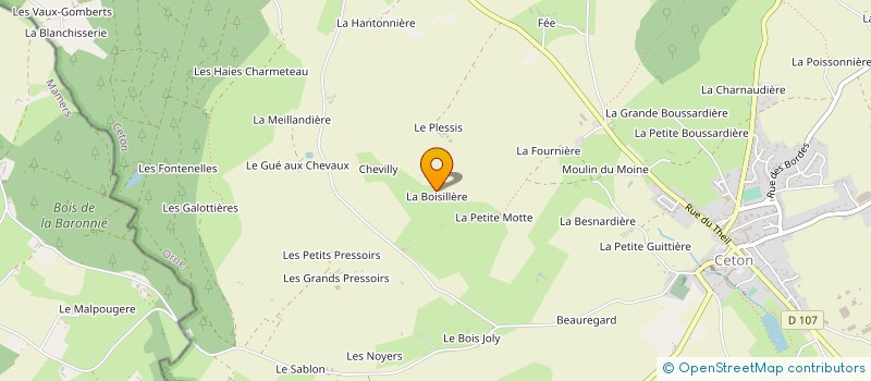localisation de l'entreprise MADAME MARTINE PESNEAU à CETON