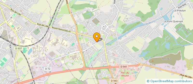 localisation de l'entreprise MADAME MARTINE PICQUE  BEUVRY